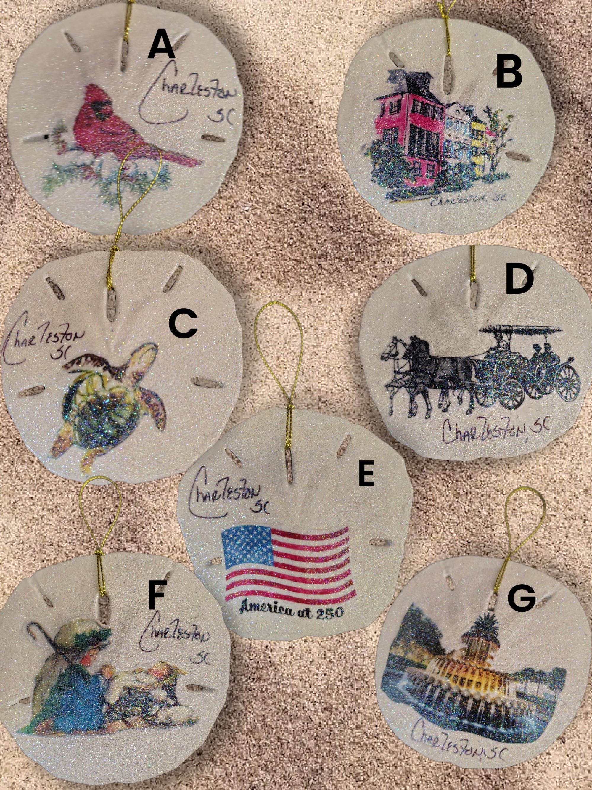 KK Sand Dollar Ornaments