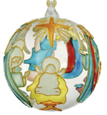Cloisonne Glass Ball Nativity, Wiseman & Angel Ornament