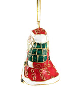 Cloisonne Santa Bell Ornament