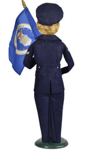 Air Force Woman with Flag