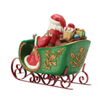 Santa Riding in Musical Sleigh Figure Special Edition