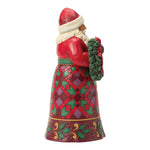 Santa With Wreath and Poinsettia