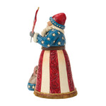 Patriotic Santa with Flag Figure