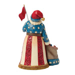 Patriotic Santa with Flag Figure