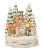 Woodland Snowman with Forest Figure