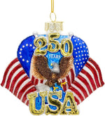 Kurt S. Adler Glass 250th Anniversary U.S. Flag Ornament