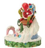 Grinch on Small Sled Figurine