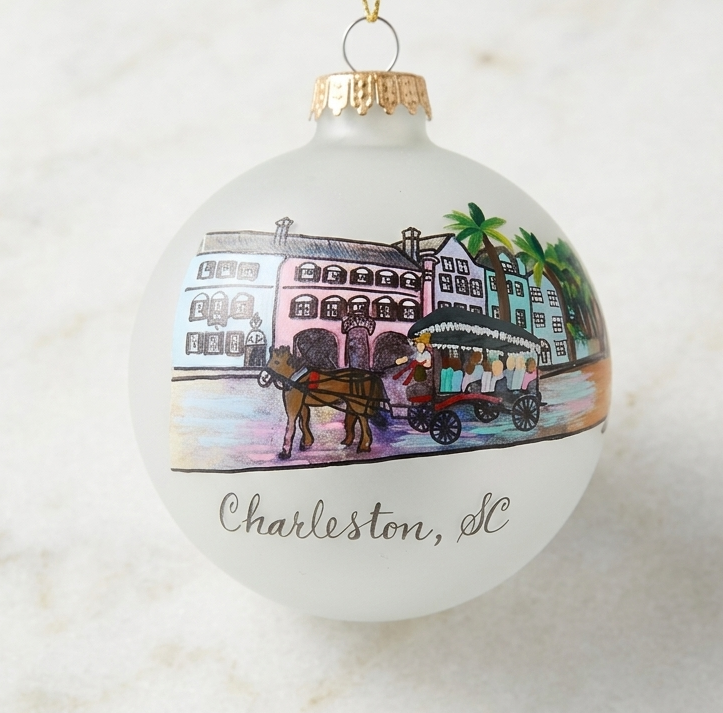 Charleston Rainbow Row Ornament