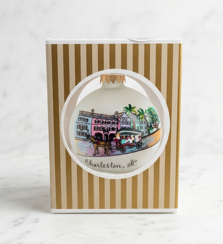 Charleston Rainbow Row Ornament