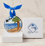 Santa Skyline Palm Tree Ornament