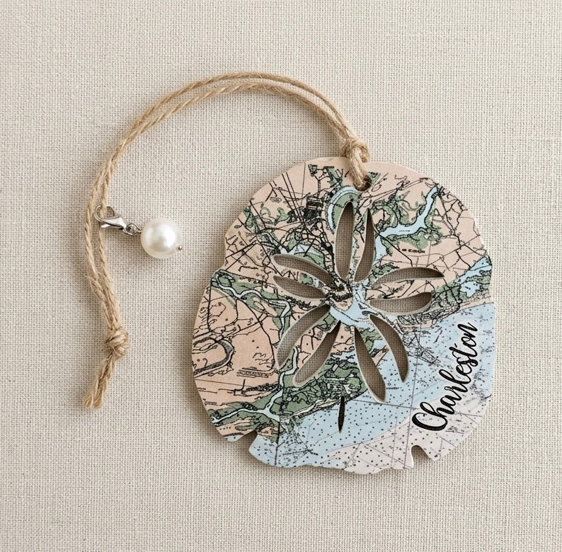 Sand Dollar Shape Charleston Ornament
