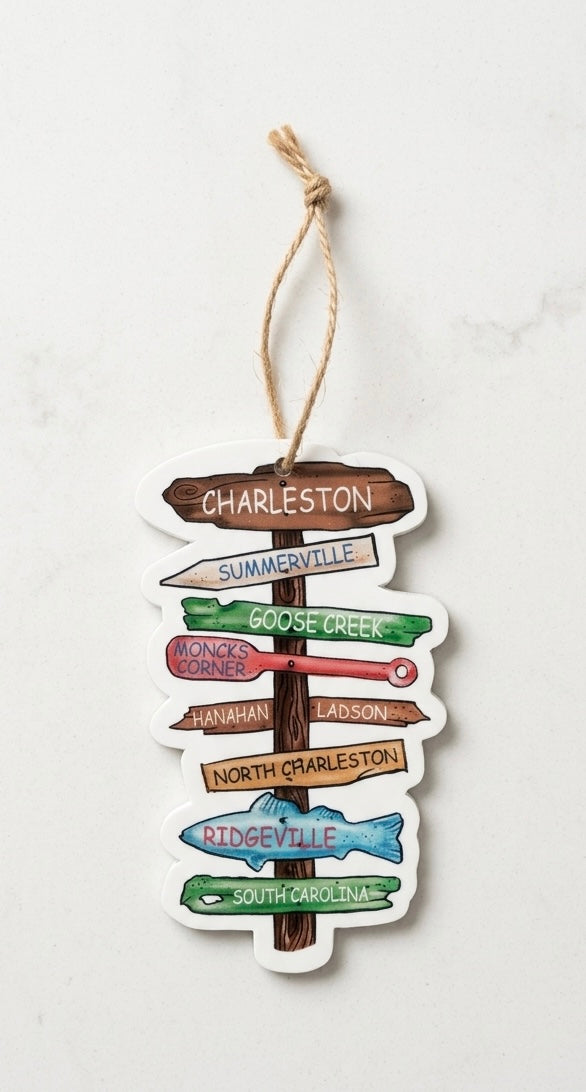 Driftwood Sign Summerville Ornament