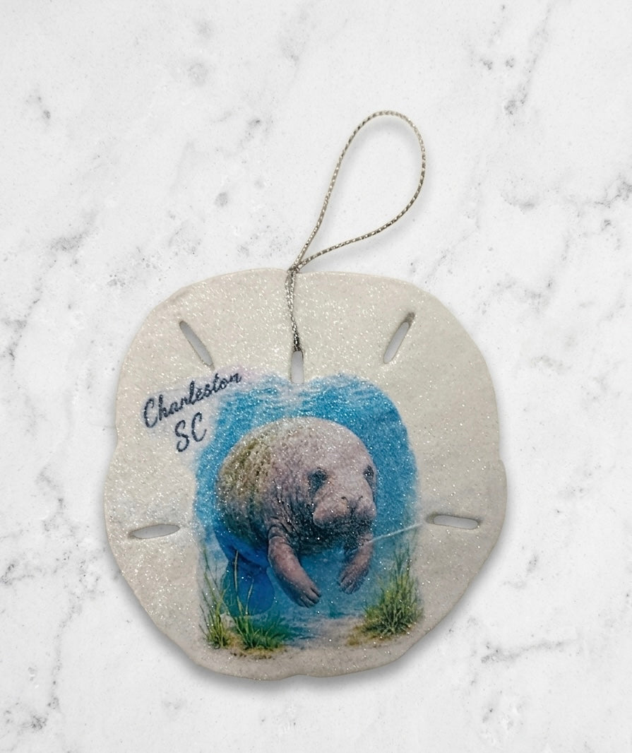 Manatee Sand Dollar Ornament