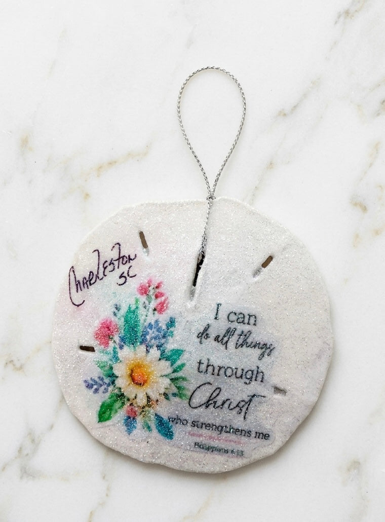 I Can Do All Things Sand Dollar Ornament