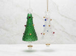 Green Tree Glass Ornament