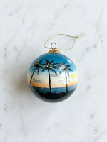 Blue Sunset Palm Tree Ornament