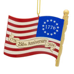 3.75" Resin American Flag Ornament