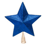 13.5" Red, White & Blue With Gold Accents 5-Point Star Tree Topper