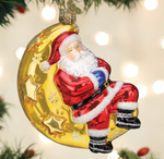 Moonlight Santa Ornament