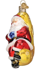Moonlight Santa Ornament