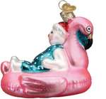 Pool Float Snowman Ornament