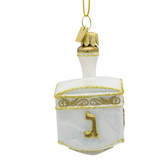 3.25" Nobel Gems Glass Dreidel Ornament