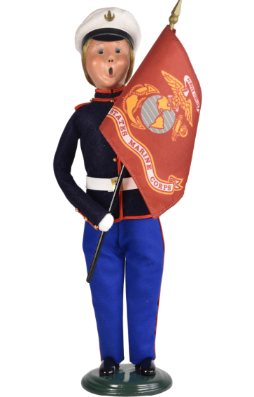 Marine Woman with Flag