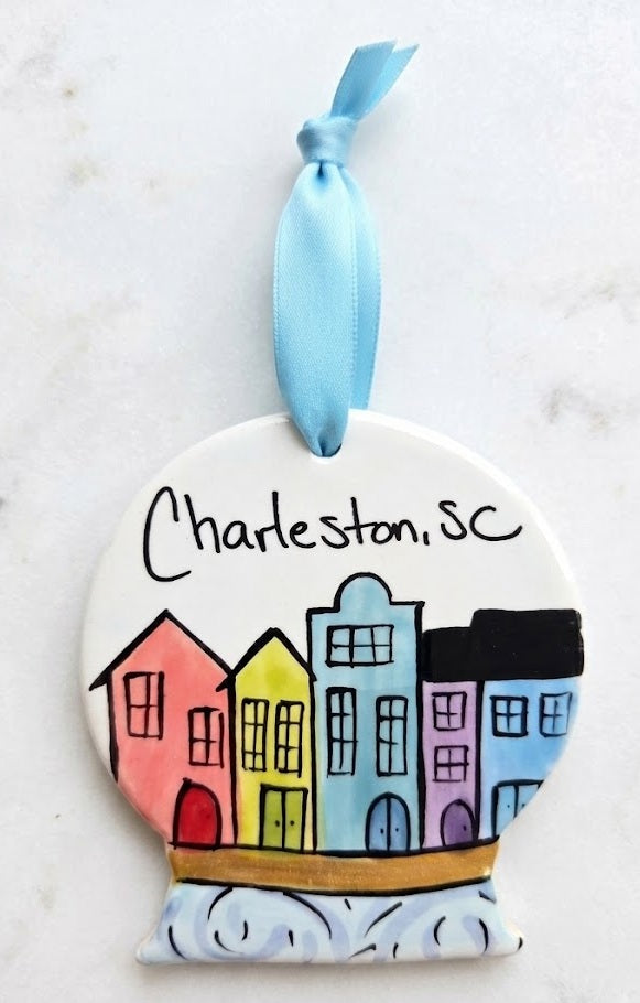 Charleston Snow Globe Ornament