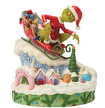 Grinch on Small Sled Figurine