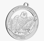 American Eagle & American Flag 250th Anniversary Ornament