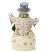 Purple Snowman Figurine