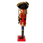 15"Wooden Pirate With Peg Leg Nutcracker