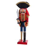 15"Wooden Pirate With Peg Leg Nutcracker