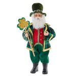 18" KSA Kringles Irish Santa With Shamrock Staff