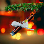5" Noble Gems Glass Cigar with Bow Ornament