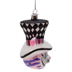 4.5" Glass Nobel Gems Cheshire Cat Head Ornament