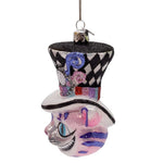4.5" Glass Nobel Gems Cheshire Cat Head Ornament