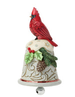Cardinal Perched on Bell Pint