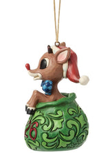 Dated 2026 Rudolph in Bag Ornament