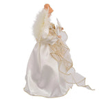 12" UL 10L Ivory and Gold Angel Tree Topper