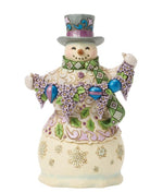 Purple Snowman Figurine